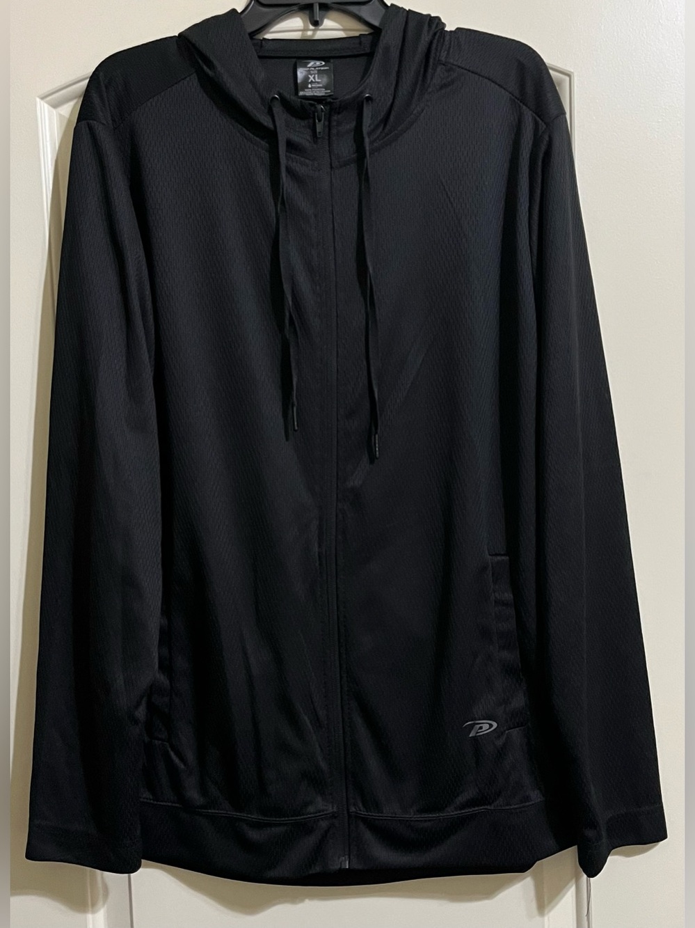 NWT Pro Player Men’s Black Full Zip Mesh Performance Hoodie Jacket XL